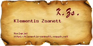 Klementis Zsanett névjegykártya