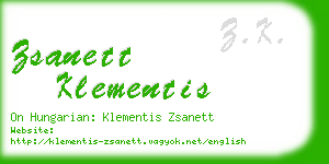 zsanett klementis business card